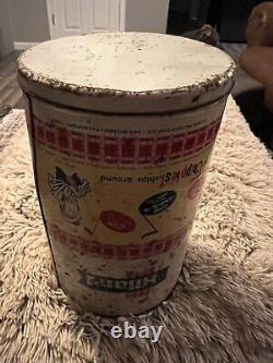 Super Rare Vintage Hiland Potatoe Chip Container Printed Upside Down Accidently