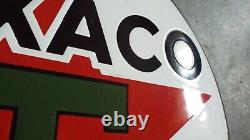 TEXACO oil Enamel Sign vintage Rare publicity Car Garage Petrol Pump GASOLINE
