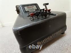 THE SUNDSTRAND Adding Machine Vtg RARE antique till shop store display prop old