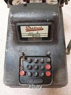 THE SUNDSTRAND Adding Machine Vtg RARE antique till shop store display prop old