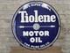 TIOLENE Enamel Sign, ø 19.7 (50cm) Vintage Motor Oil Garage Porcelain Rare
