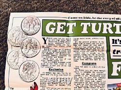 Teenage Mutant Hero Turtles Medal Collection Vintage 1990 & Cut Out Advert Rare