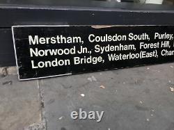Tfl Wooden Vintage Train Sign Rare 1.2m X 20 Transport For London Collectable