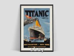 Titanic 1912 Advertising Vintage Wall Art Print. Great Rare Vintage Decor