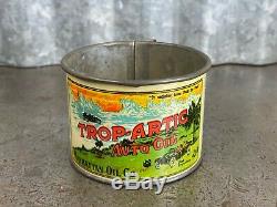 Trop-Artic Auto Oil Cup Tin Can Manhattan Co. Automobile Vintage NOS RARE