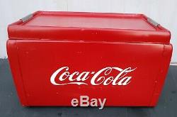 ULTRA-RARE VINTAGE ORIGINAL COCA-COLA BOX COOLER withDrain Plug & Tray VERY NICE