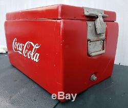 ULTRA-RARE VINTAGE ORIGINAL COCA-COLA BOX COOLER withDrain Plug & Tray VERY NICE