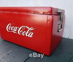 ULTRA-RARE VINTAGE ORIGINAL COCA-COLA BOX COOLER withDrain Plug & Tray VERY NICE