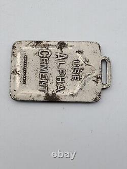 USE ALPHA PORTLAND CEMENT Watch FOB Whitehead Hoag AS IS Advert Vtg Antique RARE