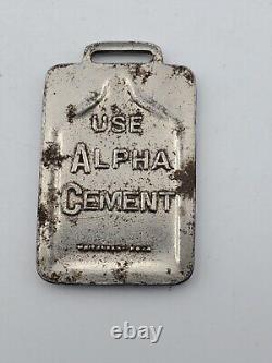 USE ALPHA PORTLAND CEMENT Watch FOB Whitehead Hoag AS IS Advert Vtg Antique RARE