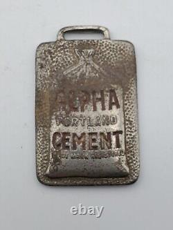 USE ALPHA PORTLAND CEMENT Watch FOB Whitehead Hoag AS IS Advert Vtg Antique RARE