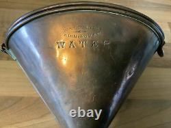 Ultra Rare Vintage Veteran Lucas Copper Funnel Edwardian Brass Car Era 1903