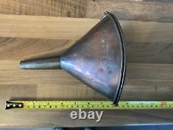 Ultra Rare Vintage Veteran Lucas Copper Funnel Edwardian Brass Car Era 1903