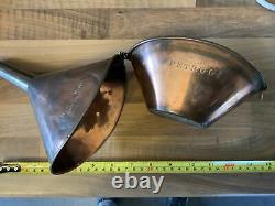 Ultra Rare Vintage Veteran Lucas Copper Funnel Edwardian Brass Car Era 1903