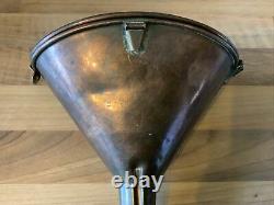 Ultra Rare Vintage Veteran Lucas Copper Funnel Edwardian Brass Car Era 1903