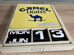 VERY RARE VINTAGE CALENDAR SIGN CAMEL LIGHTS CHARACTER 1985- 11x9x1.5