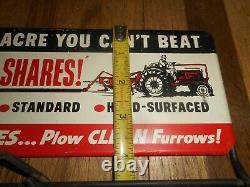 VERY RARE Vintage FORD PLOW SHARES FURROW 8N FARM TRACTOR Advertising RACK SIGN