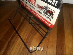 VERY RARE Vintage FORD PLOW SHARES FURROW 8N FARM TRACTOR Advertising RACK SIGN