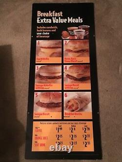 VERY RARE! Vintage, Original MCDONALDS Food, Drive Thru Sign 80s 90s