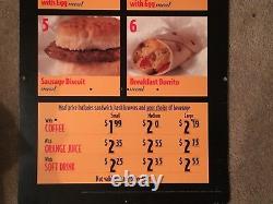 VERY RARE! Vintage, Original MCDONALDS Food, Drive Thru Sign 80s 90s