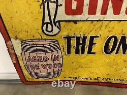 VERY RARE Vintage REAL ENGLISH Ginger BEER Sign 27 1/2 x 20 GAS OIL SODA COLA