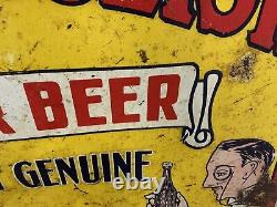 VERY RARE Vintage REAL ENGLISH Ginger BEER Sign 27 1/2 x 20 GAS OIL SODA COLA