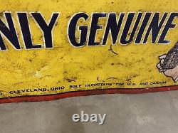 VERY RARE Vintage REAL ENGLISH Ginger BEER Sign 27 1/2 x 20 GAS OIL SODA COLA