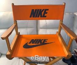 VHTF Vintage 1980s Nike Rare Orange Canvas Directors Chair Store Display 33