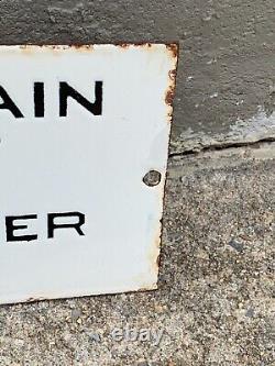 VINTAGE 1912 (LICENSED MILK DEALER NO. 73) PORCELAIN DEALER SIGN, (RARE) 15x 5
