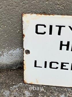 VINTAGE 1912 (LICENSED MILK DEALER NO. 73) PORCELAIN DEALER SIGN, (RARE) 15x 5