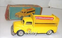 VINTAGE 1950'S JAPAN TIN FRICTION COCA-COLA LINEMAR TRUCK WithRARE ORIG. BOX