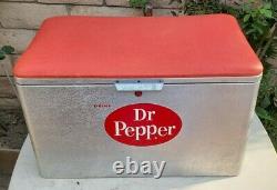 VINTAGE 1950s DR PEPPER COOLER RARE Progress Refrigerator Cronstroms Rare