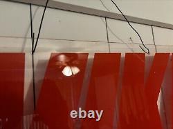 VINTAGE 1980's NIKE SWOOSH ACRYLIC SHOE STORE ADVERTISING SIGN36x20Very rare