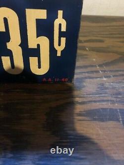 VINTAGE ESSO DEALER 1940 Oil CAN SIGN RARE VERSION