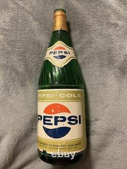 VINTAGE PEPSI-COLA PAPER LABELS GREEN 32oz SODA BOTTLE TOLEDO, OHIO. RARE