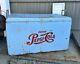 VINTAGE PROGRESS Pepsi Cola Metal Ice Cooler ORIGINAL RARE