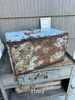 VINTAGE PROGRESS Pepsi Cola Metal Ice Cooler ORIGINAL RARE