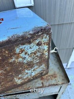 VINTAGE PROGRESS Pepsi Cola Metal Ice Cooler ORIGINAL RARE