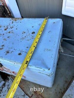 VINTAGE PROGRESS Pepsi Cola Metal Ice Cooler ORIGINAL RARE