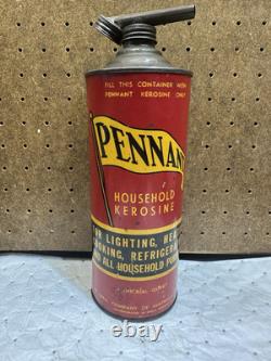 VINTAGE SHELL PENNANT MOTOR OIL CAN RARE KEROSENE CAN empty