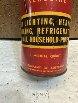 VINTAGE SHELL PENNANT MOTOR OIL CAN RARE KEROSENE CAN empty