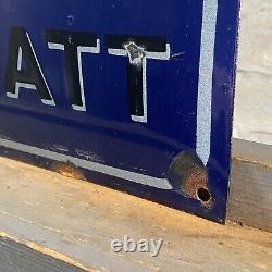 VOLKSWAGEN Enamel Sign 23.6x15.7 (60x40cm) Bus Automobile Old Rare Vintage Sign