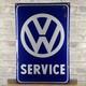 VOLKSWAGEN Enamel Sign 23.6x15.7 (60x40cm) Rare Retro Vintage Service Wall Sign
