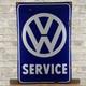 VOLKSWAGEN Enamel Sign 23.6x15.7 (60x40cm) Rare Retro Vintage Service Wall Sign