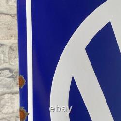 VOLKSWAGEN Enamel Sign 23.6x15.7 (60x40cm) Rare Retro Vintage Service Wall Sign