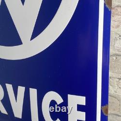 VOLKSWAGEN Enamel Sign 23.6x15.7 (60x40cm) Rare Retro Vintage Service Wall Sign