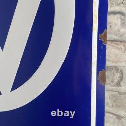 VOLKSWAGEN Enamel Sign 23.6x15.7 (60x40cm) Rare Retro Vintage Service Wall Sign