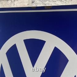 VOLKSWAGEN Enamel Sign 23.6x15.7 (60x40cm) Rare Retro Vintage Service Wall Sign