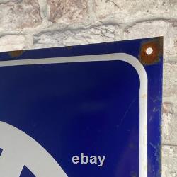 VOLKSWAGEN Enamel Sign 23.6x15.7 (60x40cm) Rare Retro Vintage Service Wall Sign