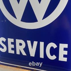 VOLKSWAGEN Enamel Sign 23.6x15.7 (60x40cm) Rare Retro Vintage Service Wall Sign